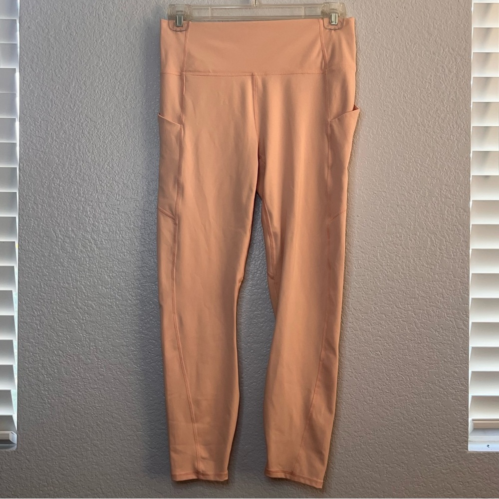 Pureluxe by Fabletics womens leggings size Medium Peach color buttery smooth